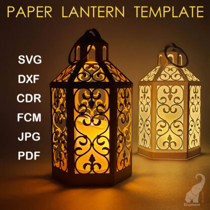 paper lantern svg template