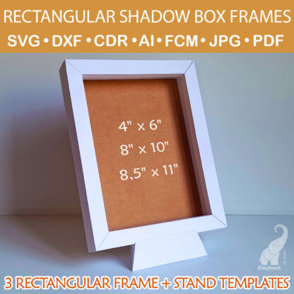 rectangilar shadow box frame svg for cricut